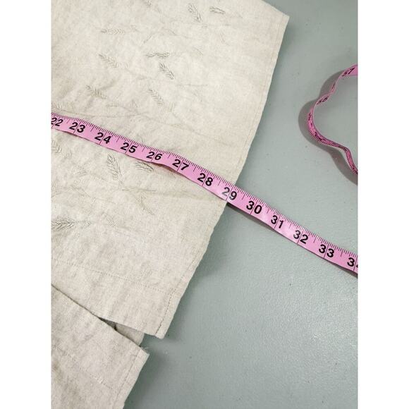 Ecologie Biege Tan Embroidered Button Up Shirt 100% Linen Beach Womens 3XL - Picture 6 of 6